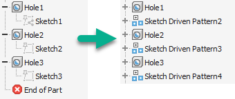 Hole feature as an assembly "pattern" - Autodesk Community