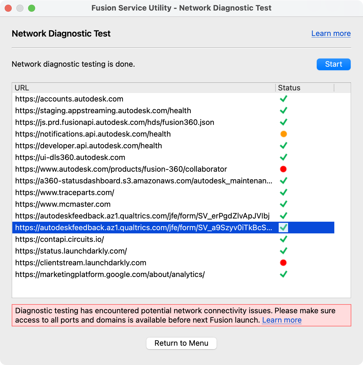 Network Diagnostic Test failure - Error connecting to https://www ...