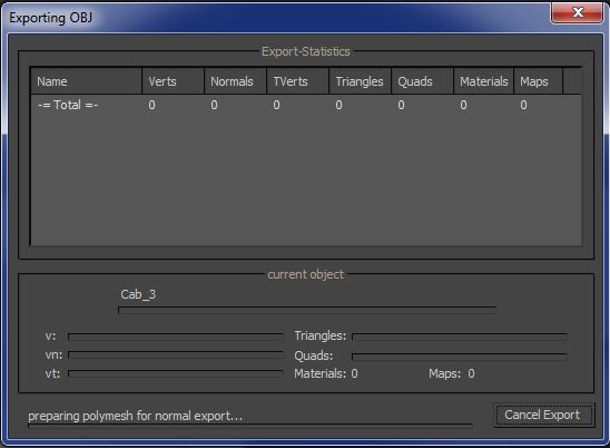 not exporting obj- gets stuck. - Autodesk Community - 3ds Max