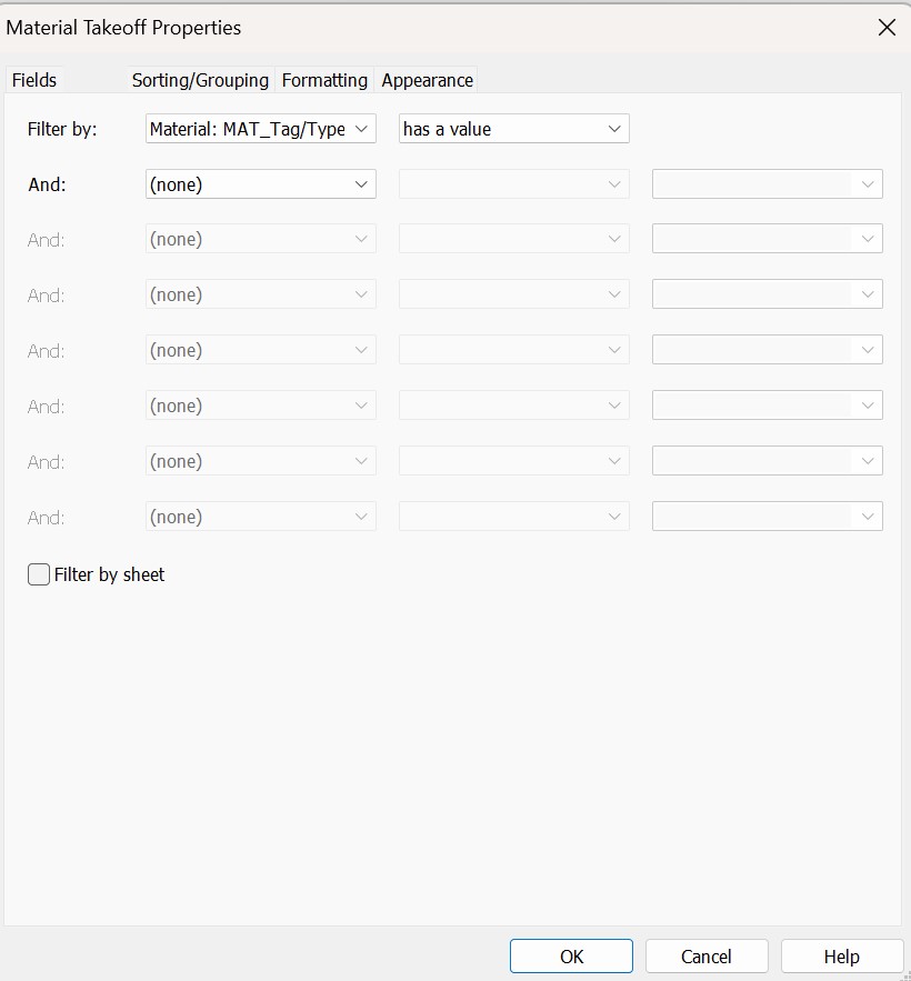 Solved: Material schedule has a empty row - Autodesk Community
