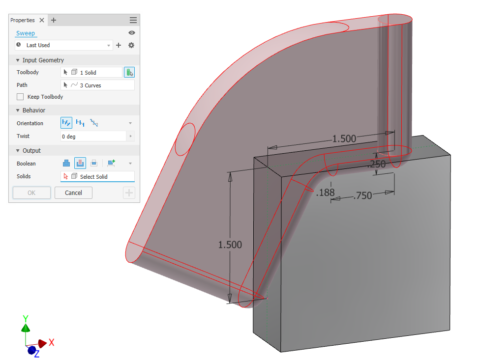 Solid sweep a ball end mill issue - Autodesk Community