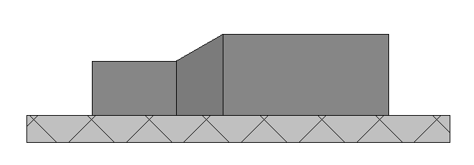 Duct Fitting Transition Aligned to Wall