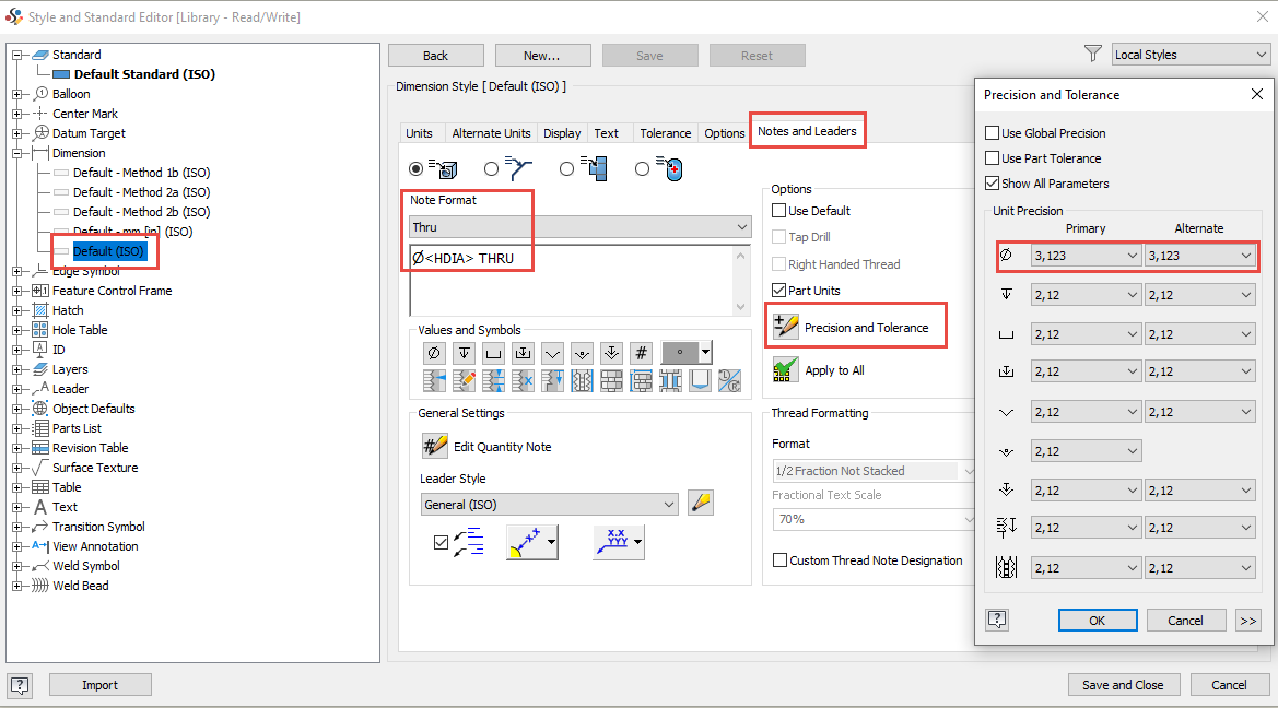 MBD / 3D Annotations: Can't change the units on one dimension ...