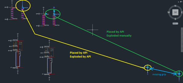 Explode a dynamic block and then adjust grips of sub blocks - Autodesk ...