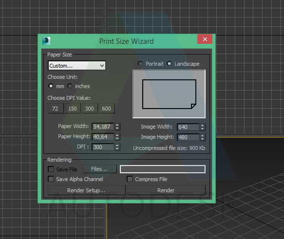 3Ds Max Print Size Assistant - Autodesk Community - International Forums
