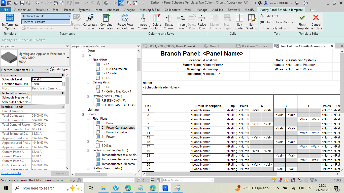 Adding Non-Electrical Parameters to a Panel Schedule in Revit ...