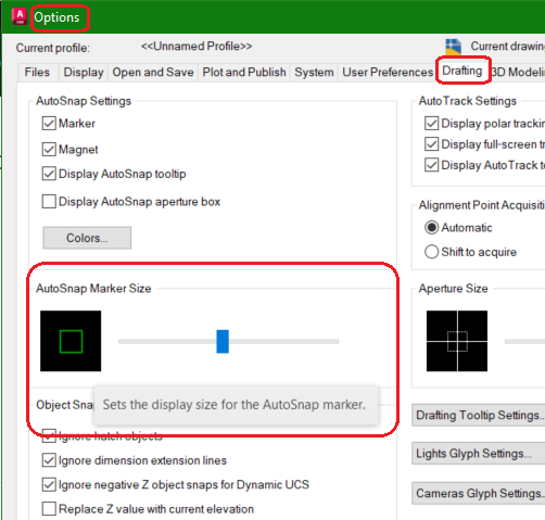 Solved: OSNAP sensitivity - Autodesk Community
