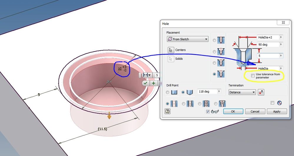 Use tolerances from parameter