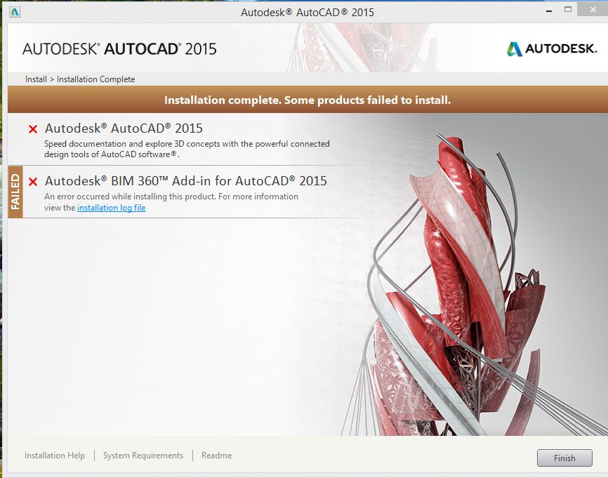 Solved Autocad 15 Installation Complete Some Products Failed To Install Autodesk Community Autocad