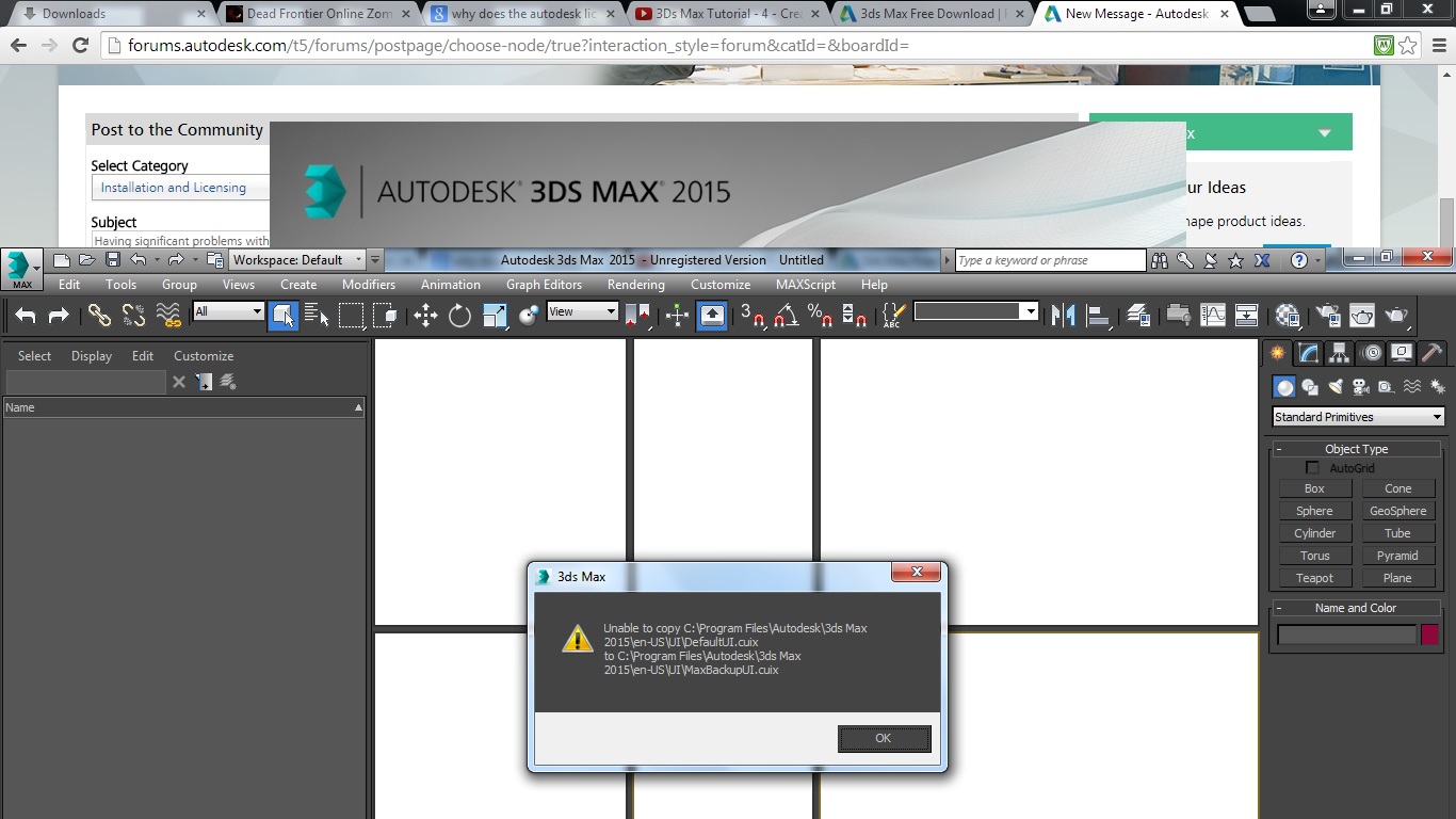 Need Help with 3ds max.(screenshots included) - Autodesk Community -  Subscription, Installation and Licensing