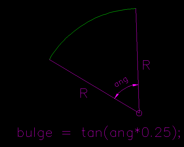 Dxf polyline vertex bulge