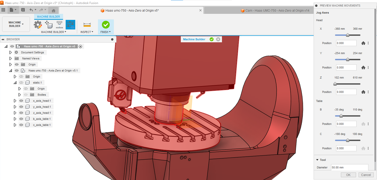 Solved: Machine Builder - HAAS UMC-750 - Machine Coordinate System
