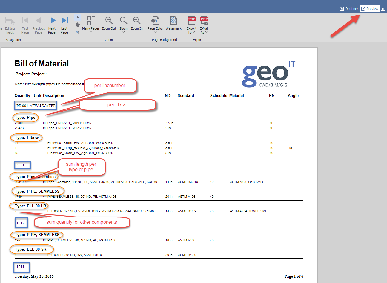 Report Creator: How to Generate an Insulation Report Grouped by Line ...