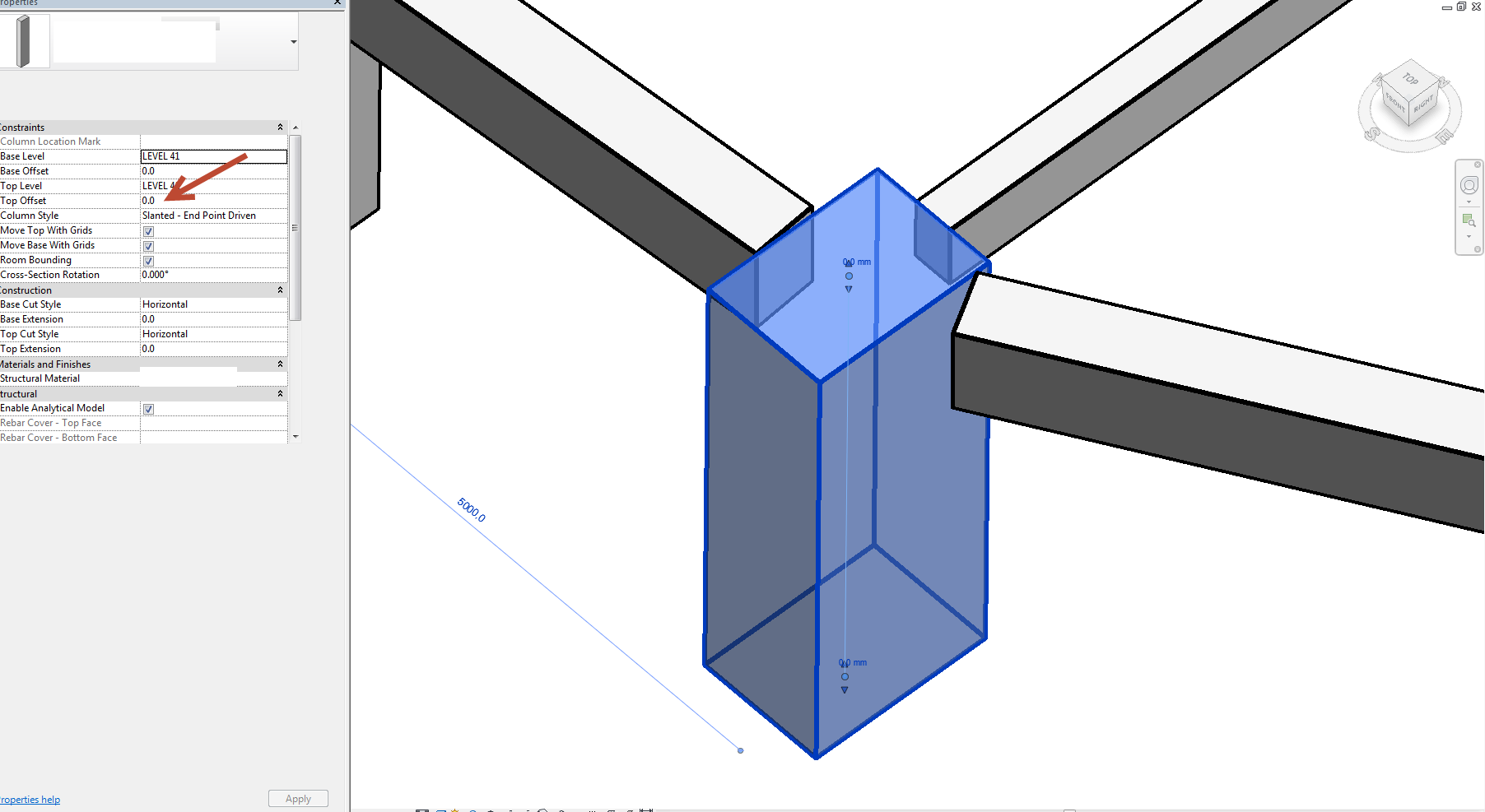 Solved: Slanted Concrete Column Multiple Concrete Beam Join Issue ...