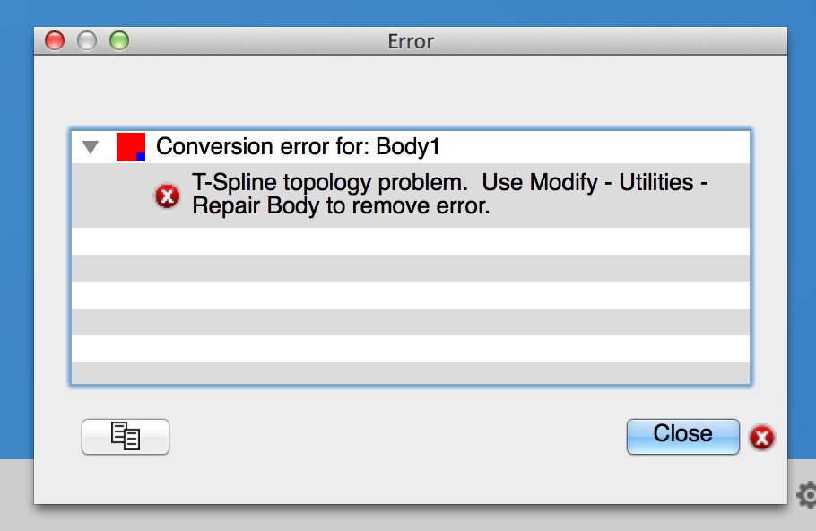 Have a problem,When i called T-splines to write a MeshToTsSurface