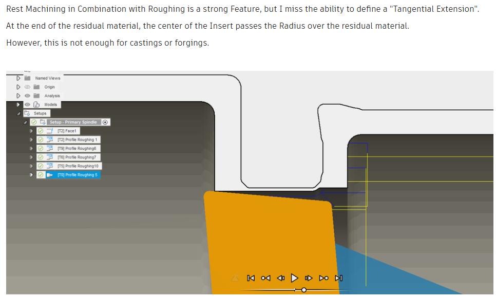 Rest Machining - extend path - Autodesk Community