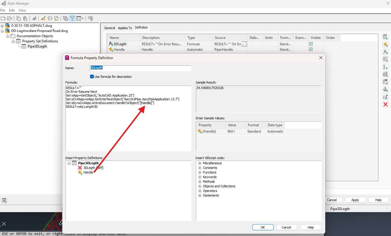 Solved: Automatic Formula for property set in civil 3D 2026 - Autodesk ...