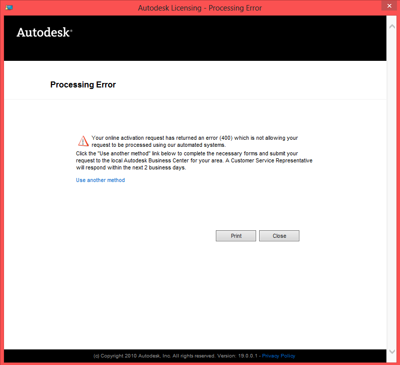 Solved: Problem with activation (error activation) error (400) - Page 13 -  Autodesk Community - Subscription, Installation and Licensing