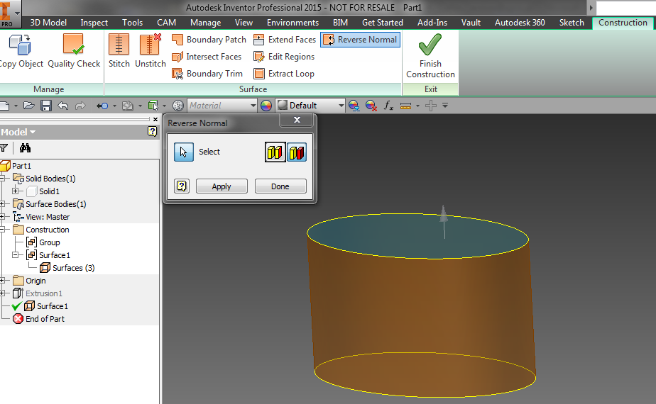 Change normal direction of faces in Inventor - Autodesk Community