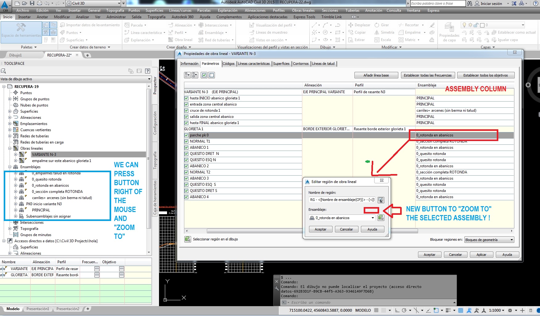 wish: zoom to assembly from the Corridor Region. - Autodesk Community