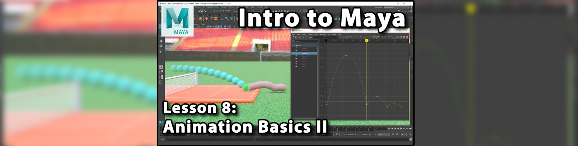 Intro to Maya: Lesson 7 - Animation Basics I (Keyframes and FPS ...