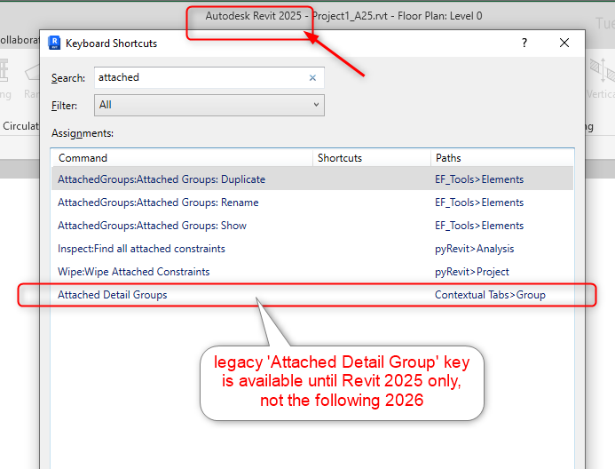 Solved: Revit 2026.0.1's 'Attached Detail Group' tool's working command ...