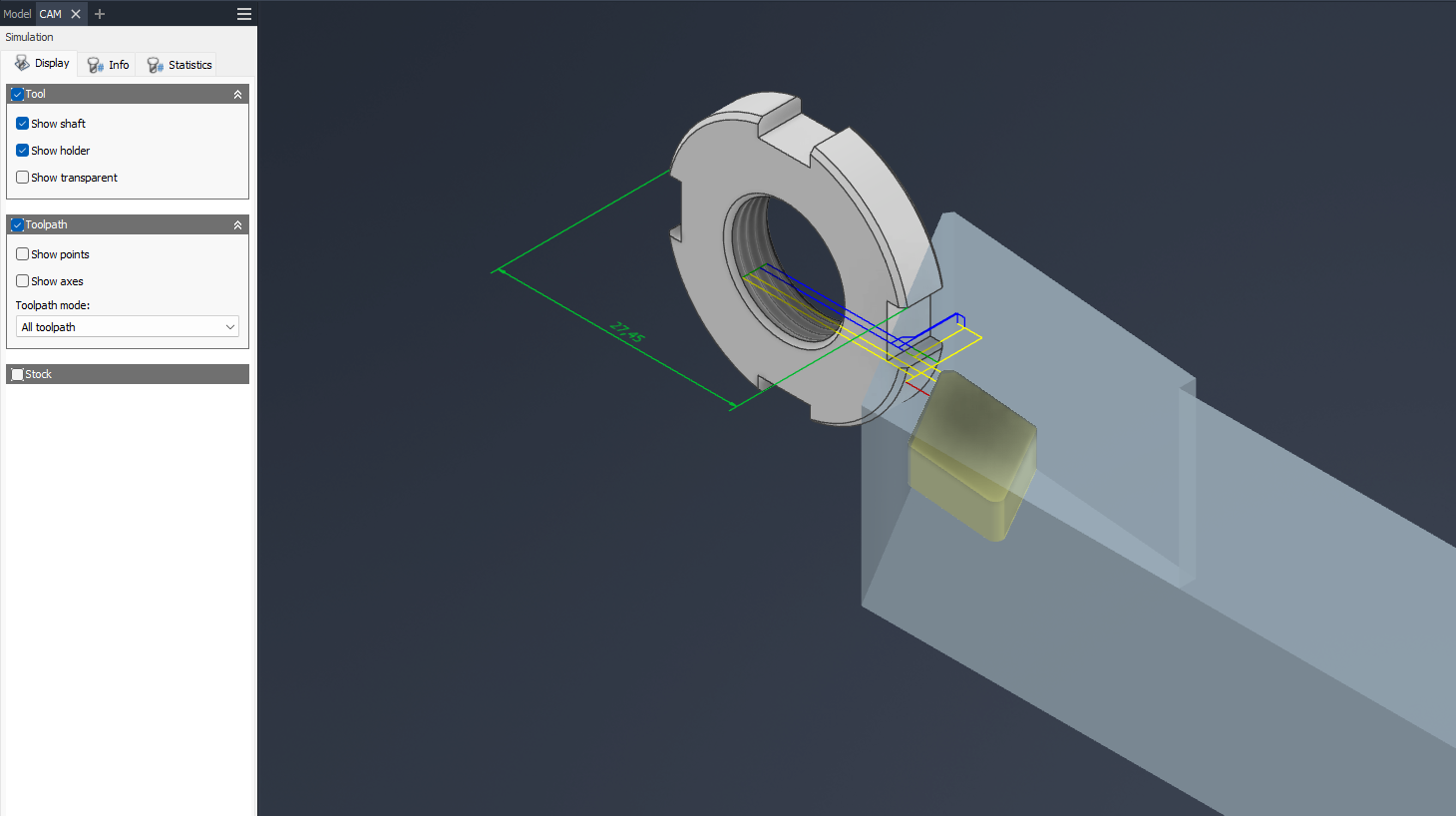 [BUG] Inventor 2026 + CAM - Simulate - Tool holder transparent ...