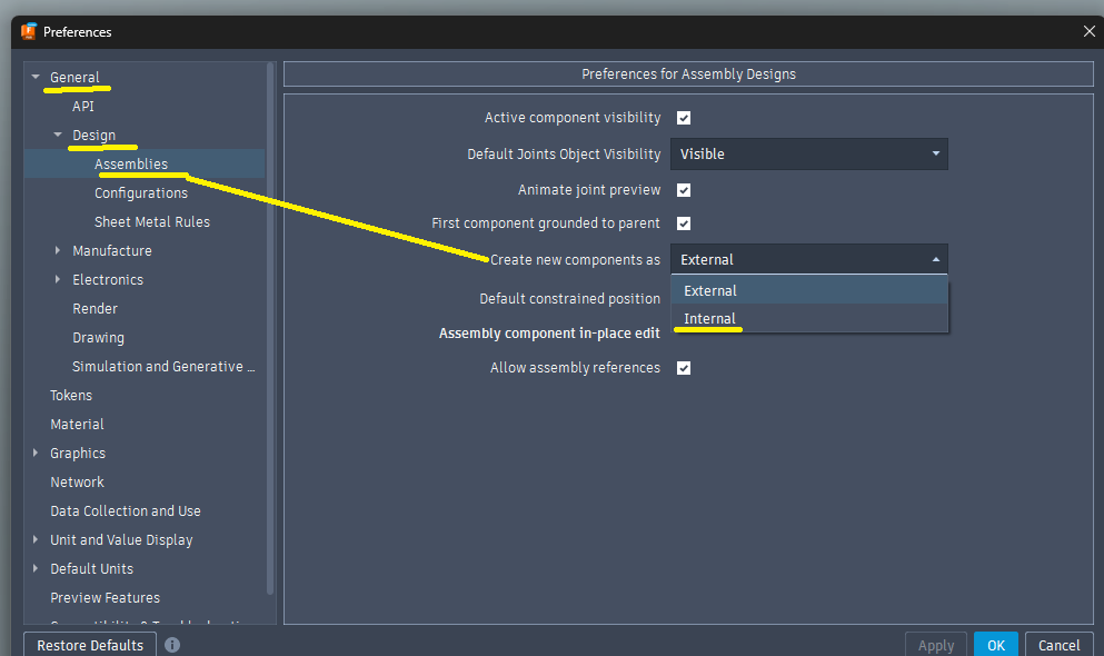 preference for new file type