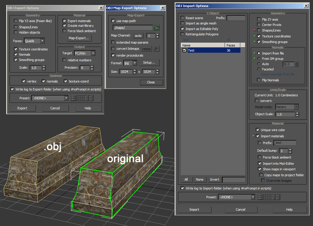 Solved: exporting models with textures as .obj - Autodesk Community - 3ds  Max