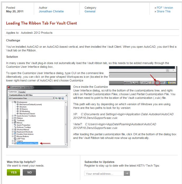 Solved: Vault tab missing autocad mechanical 2016 - Autodesk Community