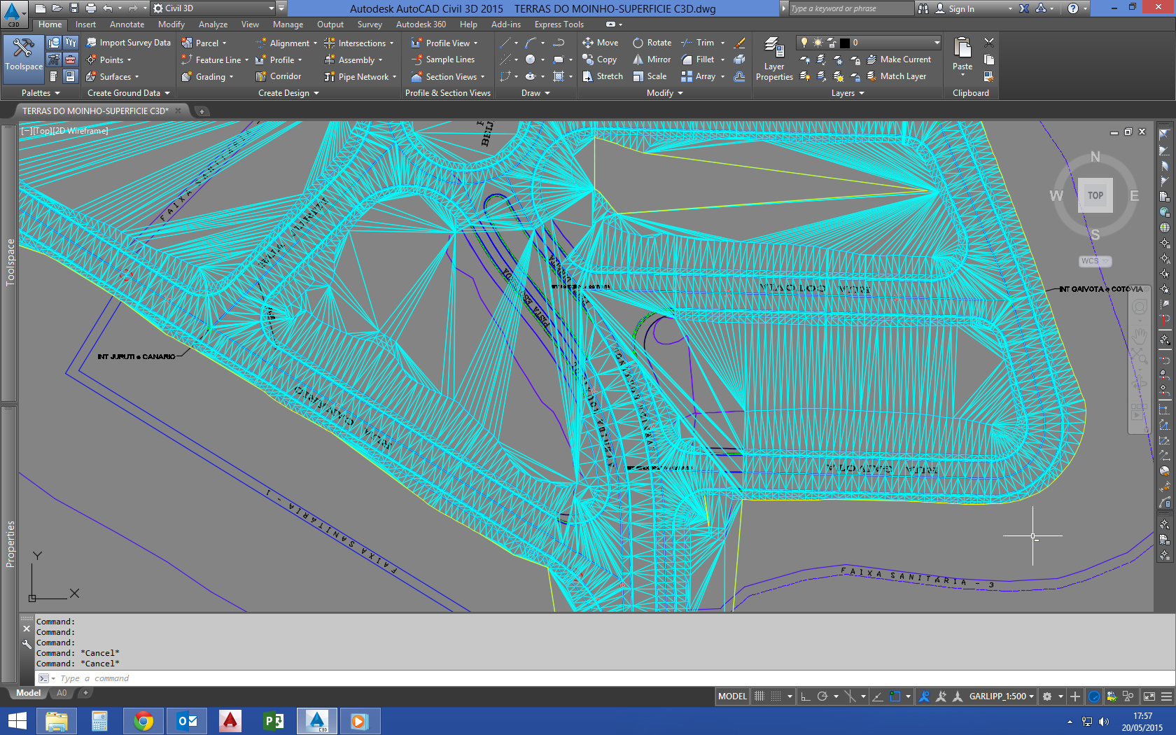 AUTOCAD Civil 3d рельеф