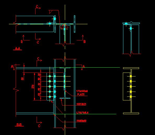 Solved Beams To Column Connection Detail Autodesk Community Autocad