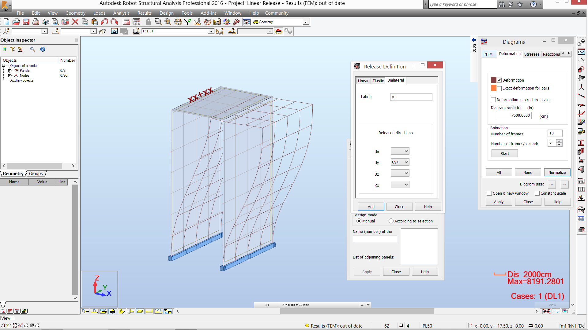 Интерфейс Autodesk Robot Structural Analysis professional