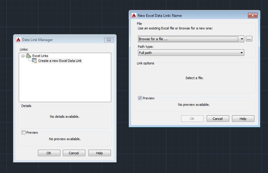 Solved: How to access Datalink dialog box? - Autodesk Community