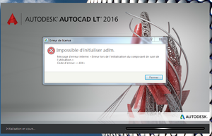 Инициализация adlm невозможна autocad код ошибки 1