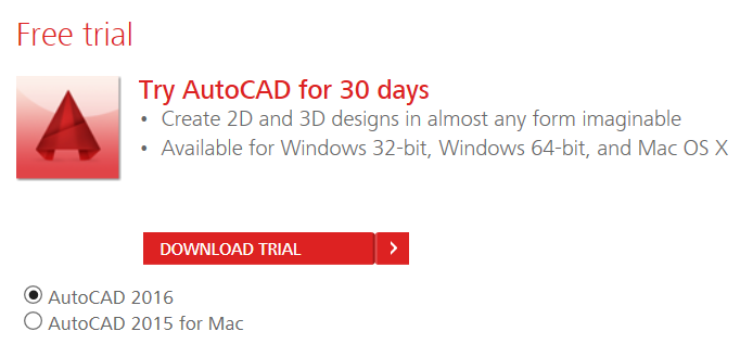 Autocad 2016 Free Trial