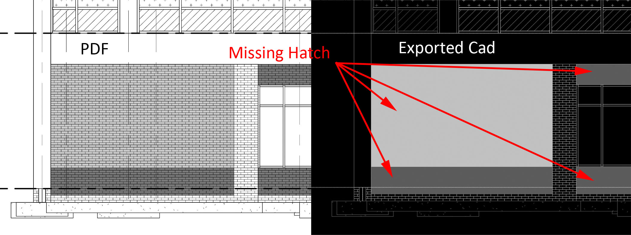 Solved: Exporting Elevation with overlapping Hatchs - Revit Products