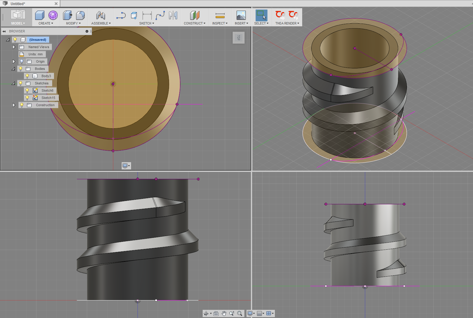 best way to make custom threading in Fusion? - Autodesk Community