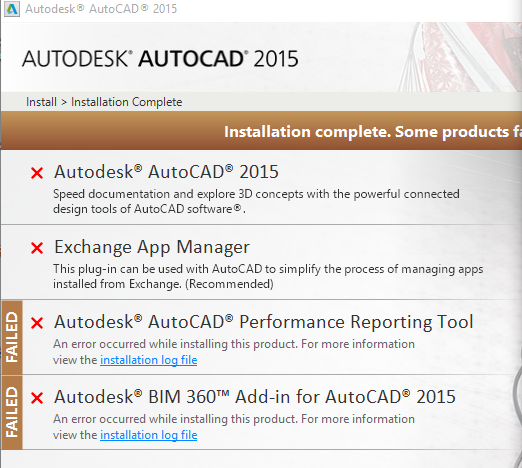 AutoCAD 2015 - Failed Installation - Autodesk Community - AutoCAD