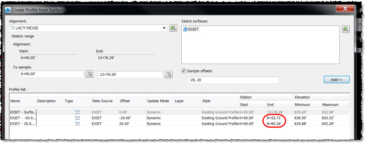 Offset Profiles not continuing to end of Alignment - Autodesk Community