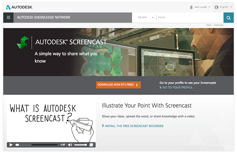 Autodesk Knowledge Network - Screencast