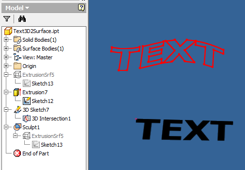 How to convert font/text to surface (adaptive)? - Autodesk Community