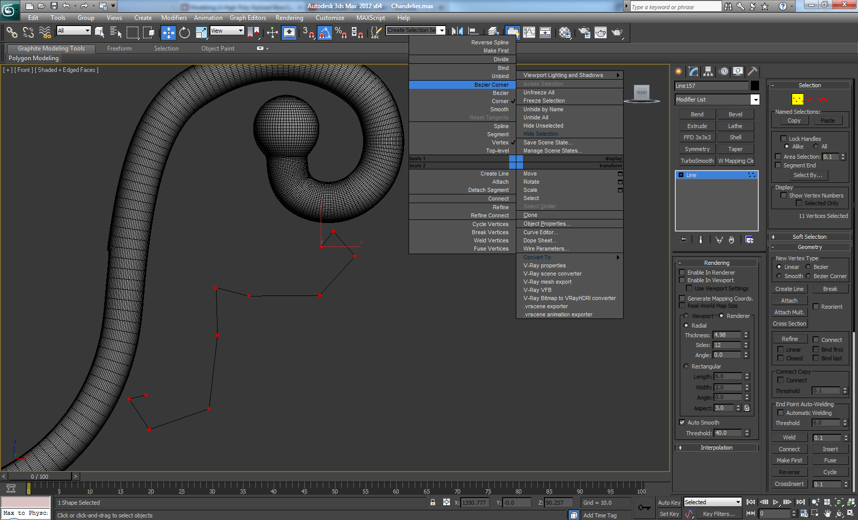 Model A Decorative, High Poly Chandelier In 3ds Max Part 2 Autodesk