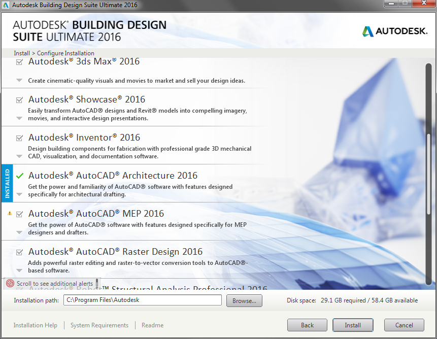 How to Install 2016 Architecture via Building Design Suite 2016 ...