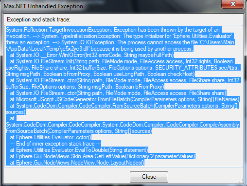 Solved: State Sets error and max.NET unhandled exceptions - Autodesk  Community - 3ds Max