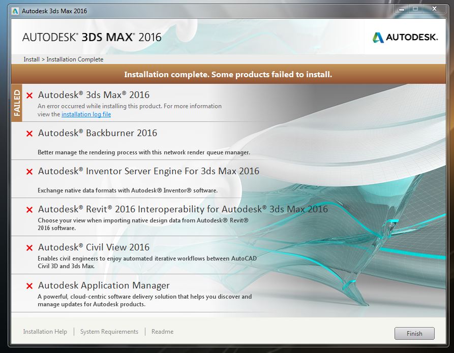 Installation complete,some products failed to install.error 1603 - Autodesk  Community - Subscription, Installation and Licensing