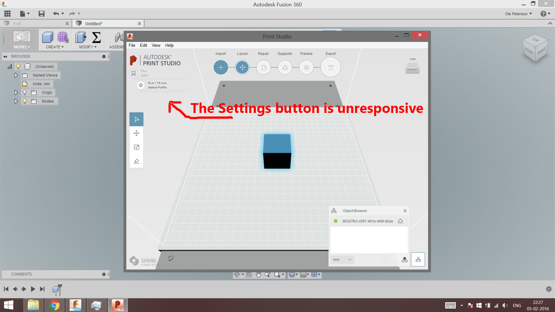 Solved: Print Studio don't work after update! - Autodesk Community - Fusion  360