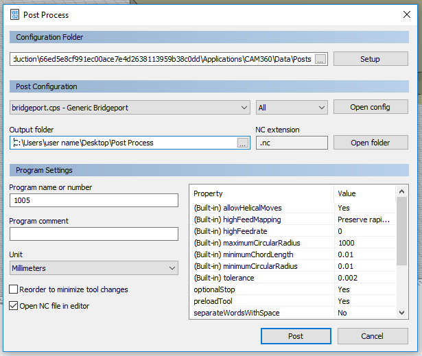 Fusion 360, post process NC file not working anymore:( - Shapeoko