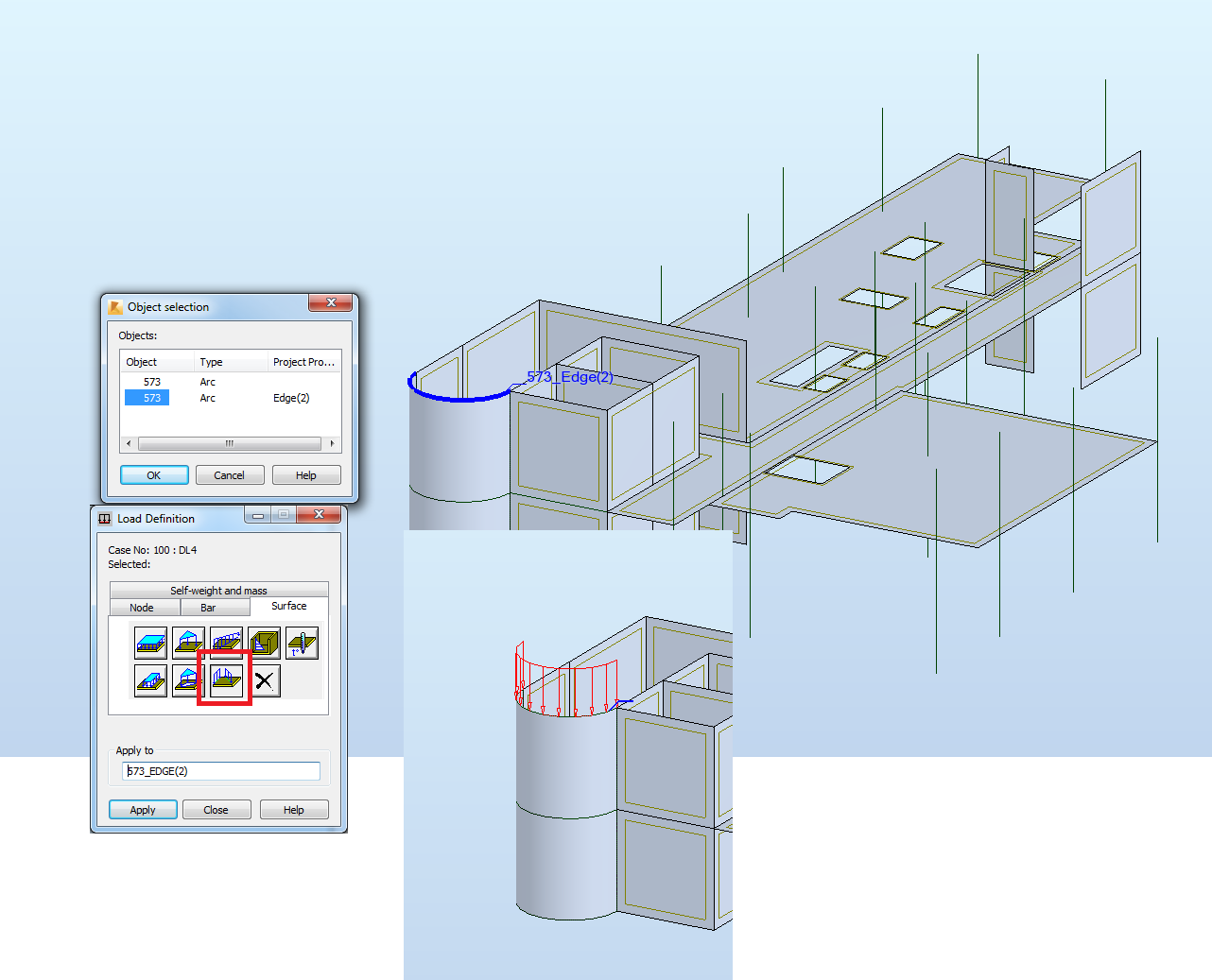linear load on arch.PNG