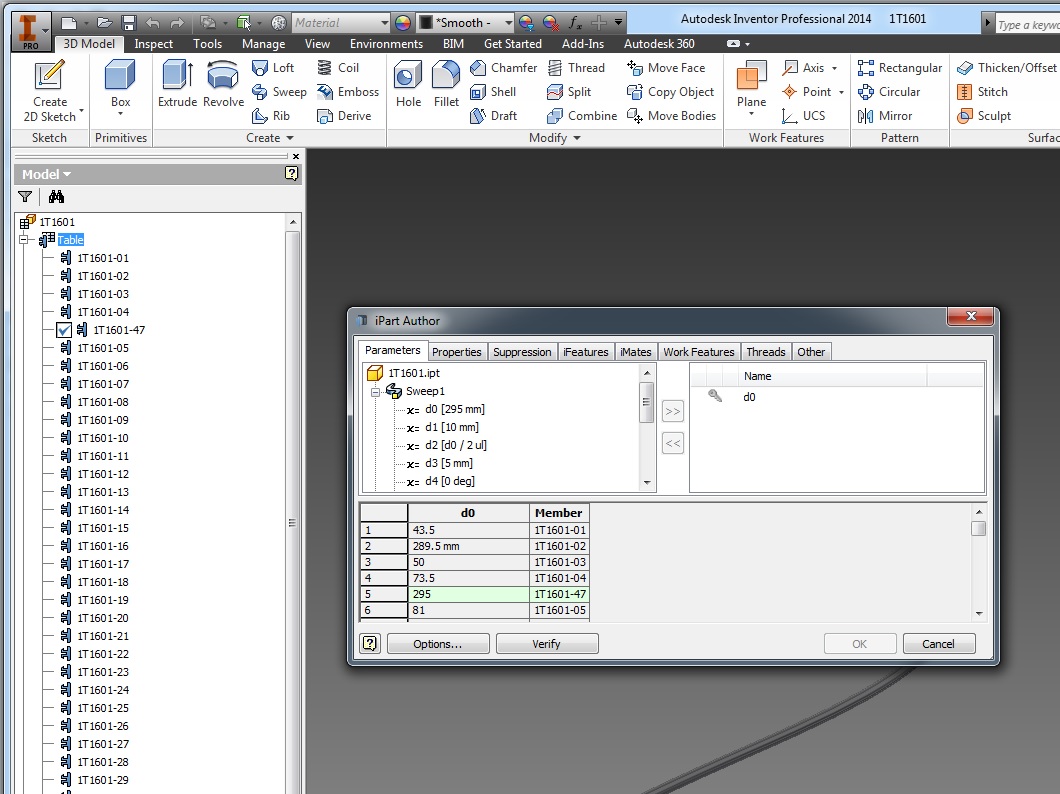 Table driven feature - Autodesk Community - Inventor